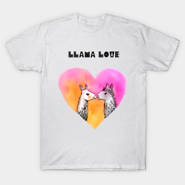 Llama Love T-Shirt by StudioKaufmann